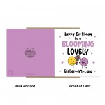 Happy Birthday Card For Sister In Law Blooming Lovely Sister