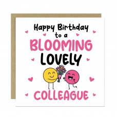Happy Birthday Card For Colleague Blooming Lovely Colleague