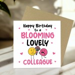 Happy Birthday Card For Colleague Blooming Lovely Colleague