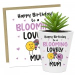 Birthday Gift For Mum BLOOMING LOVELY MUM Card And Plant Pot