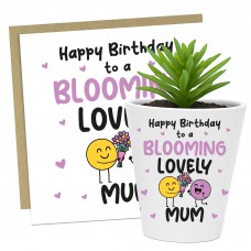 Birthday Gift For Mum BLOOMING LOVELY MUM Card And Plant Pot