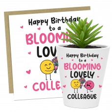 Birthday Gift For Colleague BLOOMING LOVELY COLLEAGUE Card