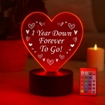 1st Anniversary Gift For Boyfriend Girlfriend Husband LED Sign