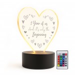 First Anniversary Gift For Boyfriend Girlfriend Husband LED Sign First Anniversary Gift For Boyfriend Girlfriend Husband LED Sign