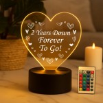 2nd Anniversary Gift For Boyfriend Girlfriend Husband LED Sign