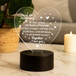 10th Tenth Anniversary LED Plaque Gift Husband Wife 10 Years 10th Tenth Anniversary LED Plaque Gift Husband Wife 10 Years