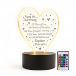 10th Tenth Anniversary LED Plaque Gift Husband Wife 10 Years 10th Tenth Anniversary LED Plaque Gift Husband Wife 10 Years