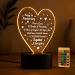 1st First Anniversary LED Plaque Gift For Boyfriend Girlfriend