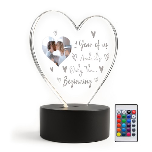 1st Anniversary Photo Gift For Boyfriend Girlfriend Personalised