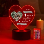 Personalised 1st Anniversary Gift For Boyfriend Girlfriend LED