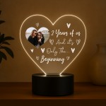 2nd Anniversary Gift For Boyfriend Girlfriend Personalised LED