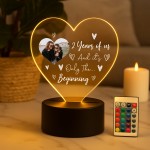 2nd Anniversary Gift For Boyfriend Girlfriend Personalised LED