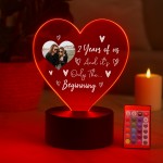 2nd Anniversary Gift For Boyfriend Girlfriend Personalised LED