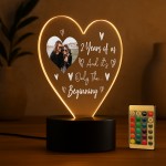 2nd Anniversary Gift For Boyfriend Girlfriend Personalised LED
