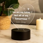 Romantic Gifts For Anniversary Personalised LED Light