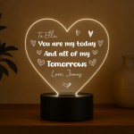  Romantic Gifts For Anniversary Personalised LED Light