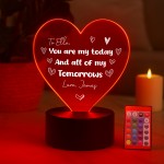  Romantic Gifts For Anniversary Personalised LED Light