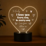 Personalised Gifts For Anniversary LED Light I Love You Gifts
