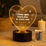 Personalised Gifts For Anniversary LED Light I Love You Gifts