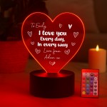 Personalised Gifts For Anniversary LED Light I Love You Gifts