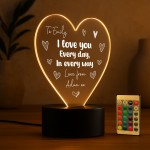 Personalised Gifts For Anniversary LED Light I Love You Gifts