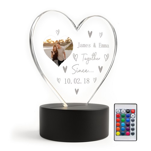 Personalised Gifts For Anniversary Her Him LED Light Gifts