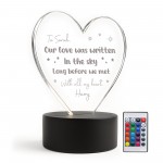 Personalised Anniversary Gifts For Her Him LED Light Gift