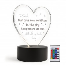 Personalised Anniversary Gifts For Her Him LED Light Gift