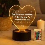 Personalised Anniversary Gifts For Her Him LED Light Gift
