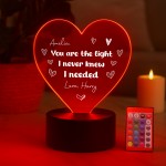 Personalised Gift For Couple Thank You LED Sign Anniversary Gift