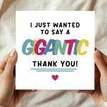 Thank You Card Gigantic Thank You Card For Teacher Volunteer