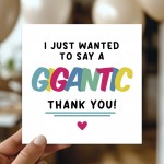 Thank You Card Gigantic Thank You Card For Teacher Volunteer