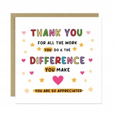 Thank You Card For Teacher Volunteer Colleague Best Friend