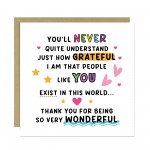 Thank You Card For Teacher Volunteer Colleague Best Friend