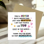 Thank You Card For Teacher Volunteer Colleague Best Friend