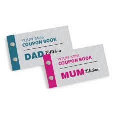 Mum and Dad Coupon Book Bundle of 2 Novelty Gift For Parents 