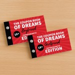 Naughty Coupon Books Bundle of 2 Fun Intimate Gifts Anniversary