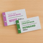 Husband and Wife Coupon Book Bundle of 2 Novelty Gifts Couple