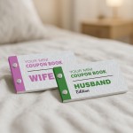 Husband and Wife Coupon Book Bundle of 2 Novelty Gifts Couple