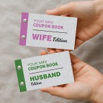 Husband and Wife Coupon Book Bundle of 2 Novelty Gifts Couple