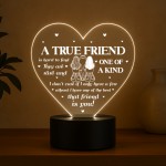Thank You Gift For Best Friend Acrylic LED Light A TRUE FRIEND