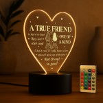 Thank You Gift For Best Friend Acrylic LED Light A TRUE FRIEND