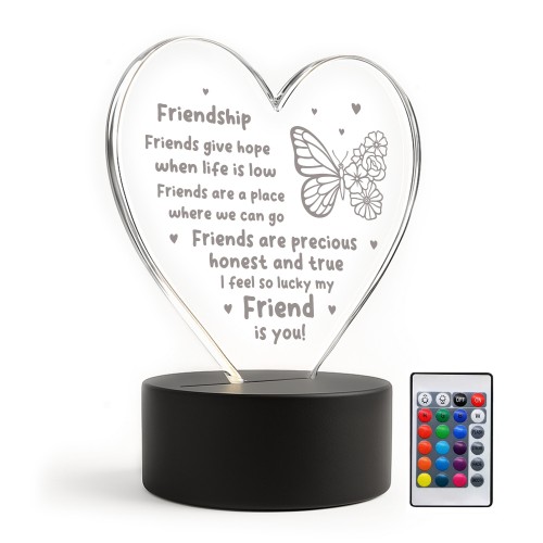 Friendship Gifts Acrylic LED Light Friendship Gift For Her