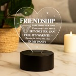 Funny Rude Friendship Plaque LED Light Novelty Best Friend Gift