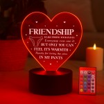 Funny Rude Friendship Plaque LED Light Novelty Best Friend Gift