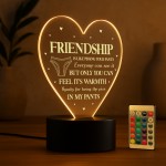 Funny Rude Friendship Plaque LED Light Novelty Best Friend Gift