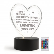 Thank You Gift For TRUE FRIEND Best Friend Acrylic LED Light