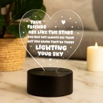 Thank You Gift For TRUE FRIEND Best Friend Acrylic LED Light Thank You Gift For TRUE FRIEND Best Friend Acrylic LED Light
