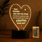 Thank You Gift For TRUE FRIEND Best Friend Acrylic LED Light Thank You Gift For TRUE FRIEND Best Friend Acrylic LED Light