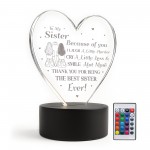 Sister Birthday Gifts THANK YOU Gifts for Sister Night Light Sister Birthday Gifts THANK YOU Gifts for Sister Night Light